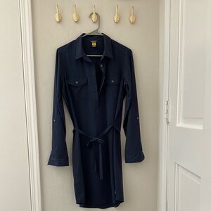 Eddie Bauer Blue Dress with Belted Waist